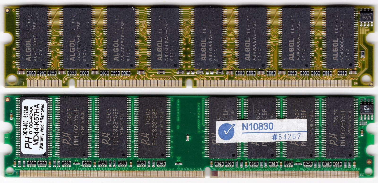 168 pin and 184 pin DIMM